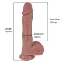 Dildo silikonowe 22 cm z ruchem posuwisto-rotacyjnym