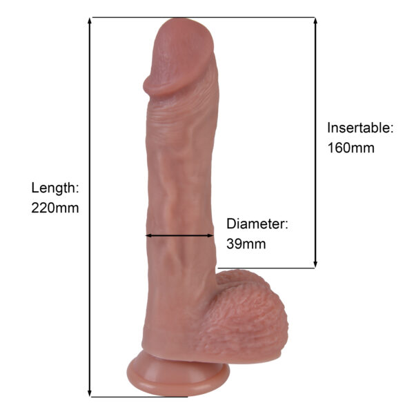 Dildo silikonowe 22 cm z ruchem posuwisto-rotacyjnym - obrazek 6